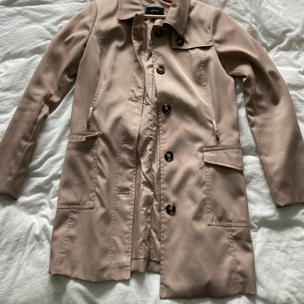 Beige trench coat